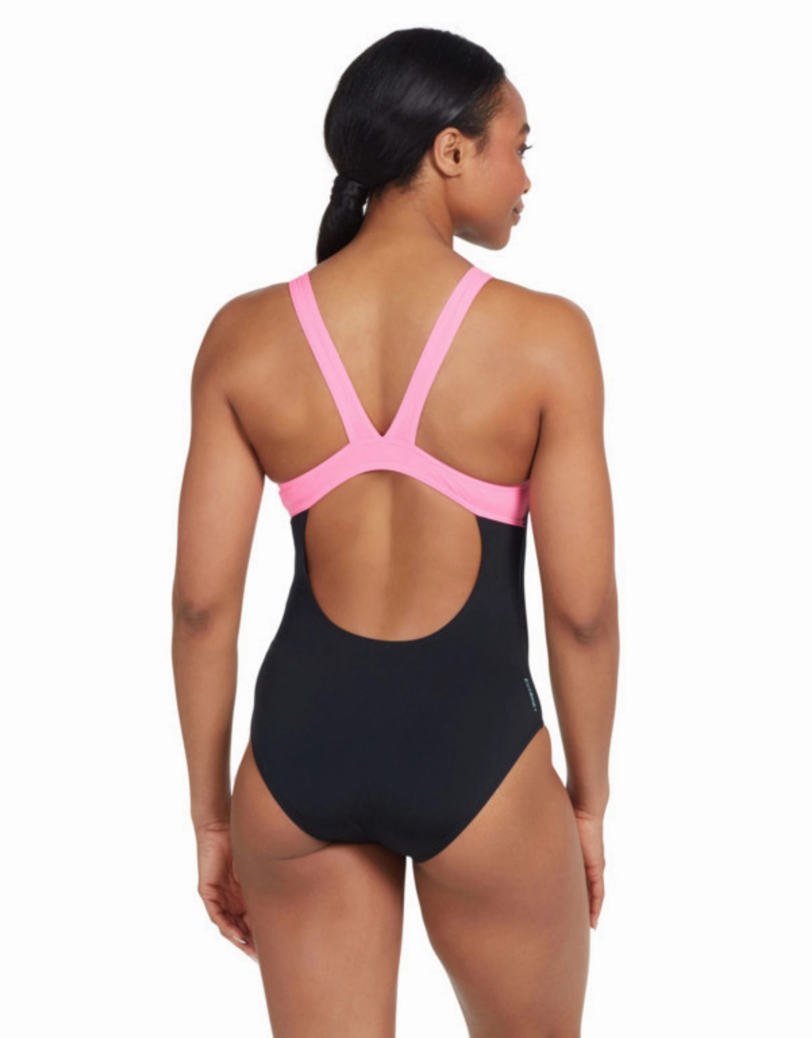 Acid Wave Speedback Swimsuit - Black/Pink