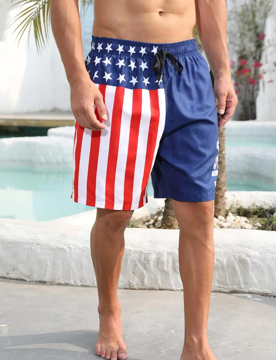 ALISISTER Mens Swim Trunks with Compression Liner Bathing Suit Summer Swimming Shorts
