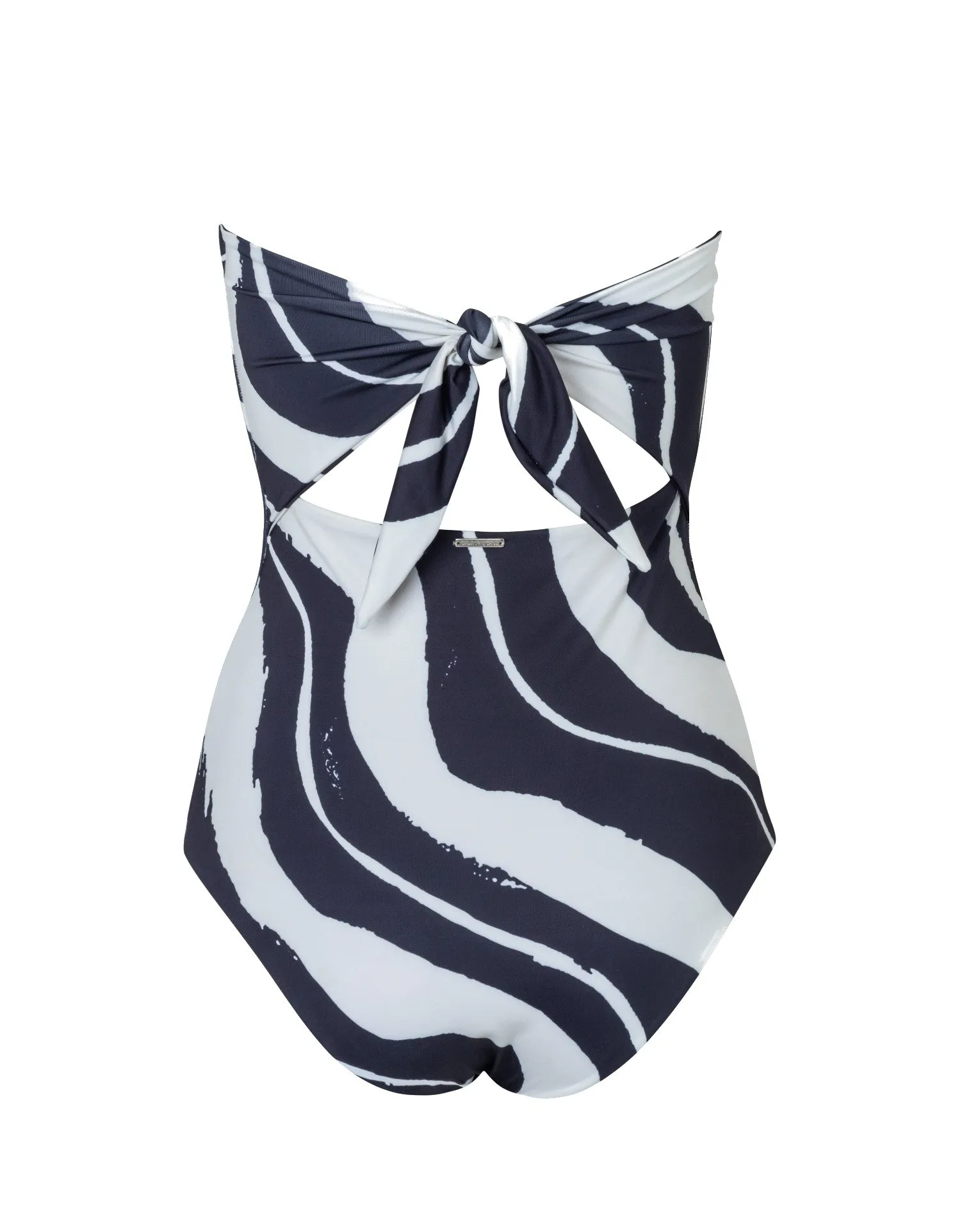 Alison Bandeau One Piece Swimsuit, Wayuu Indigo