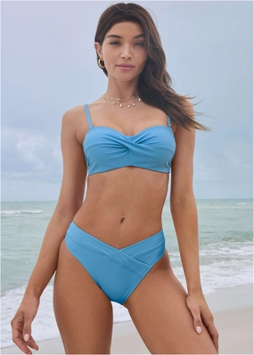 Amalfi Bandeau Top - Azure Blue