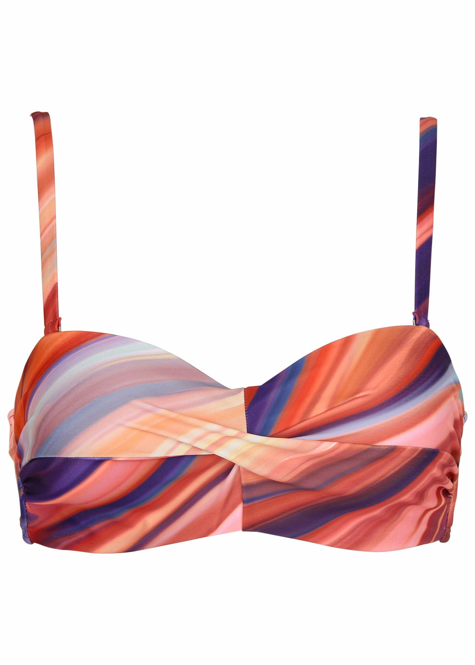 Amalfi Bandeau Top - Dark Rainbow
