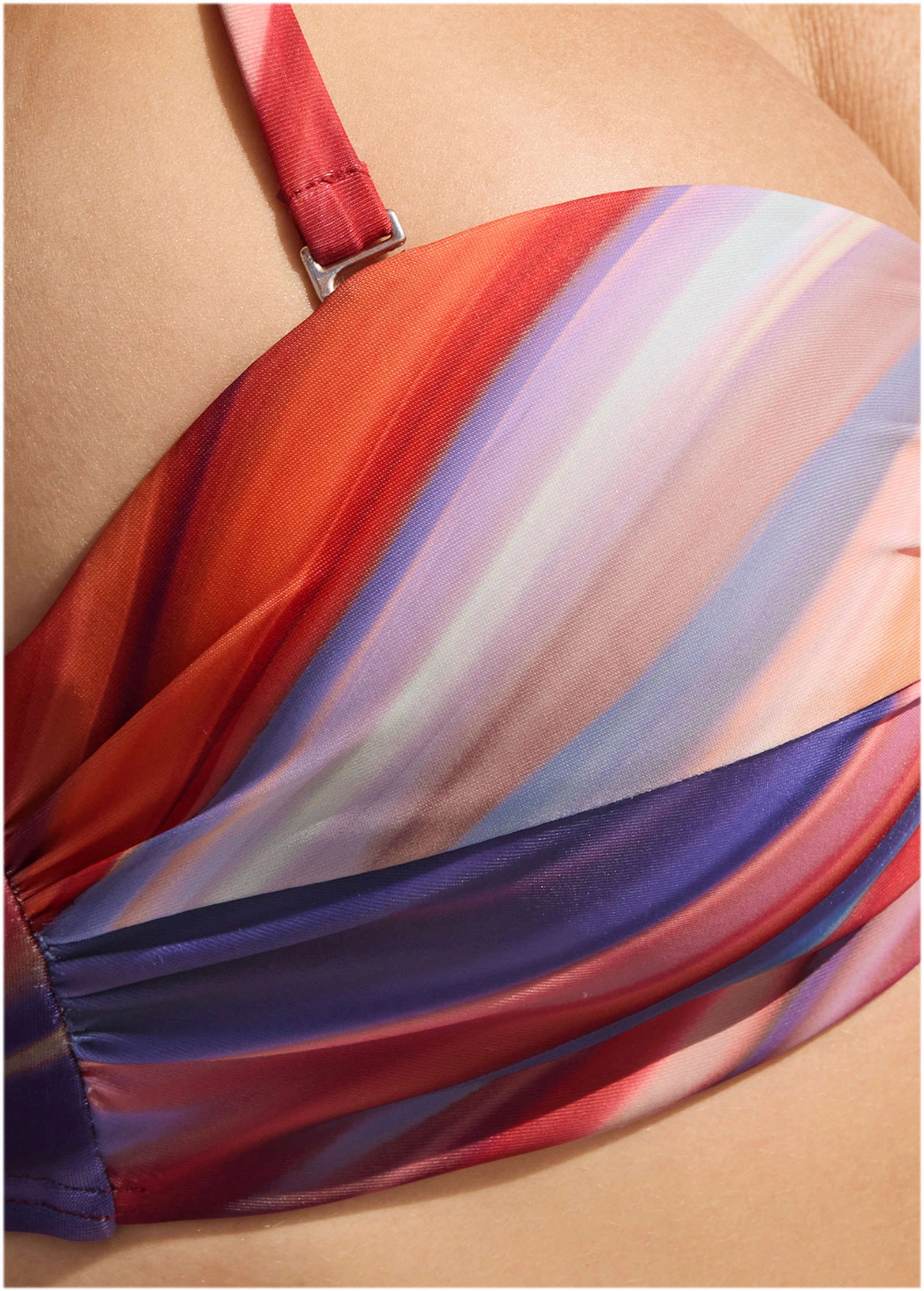 Amalfi Bandeau Top - Dark Rainbow