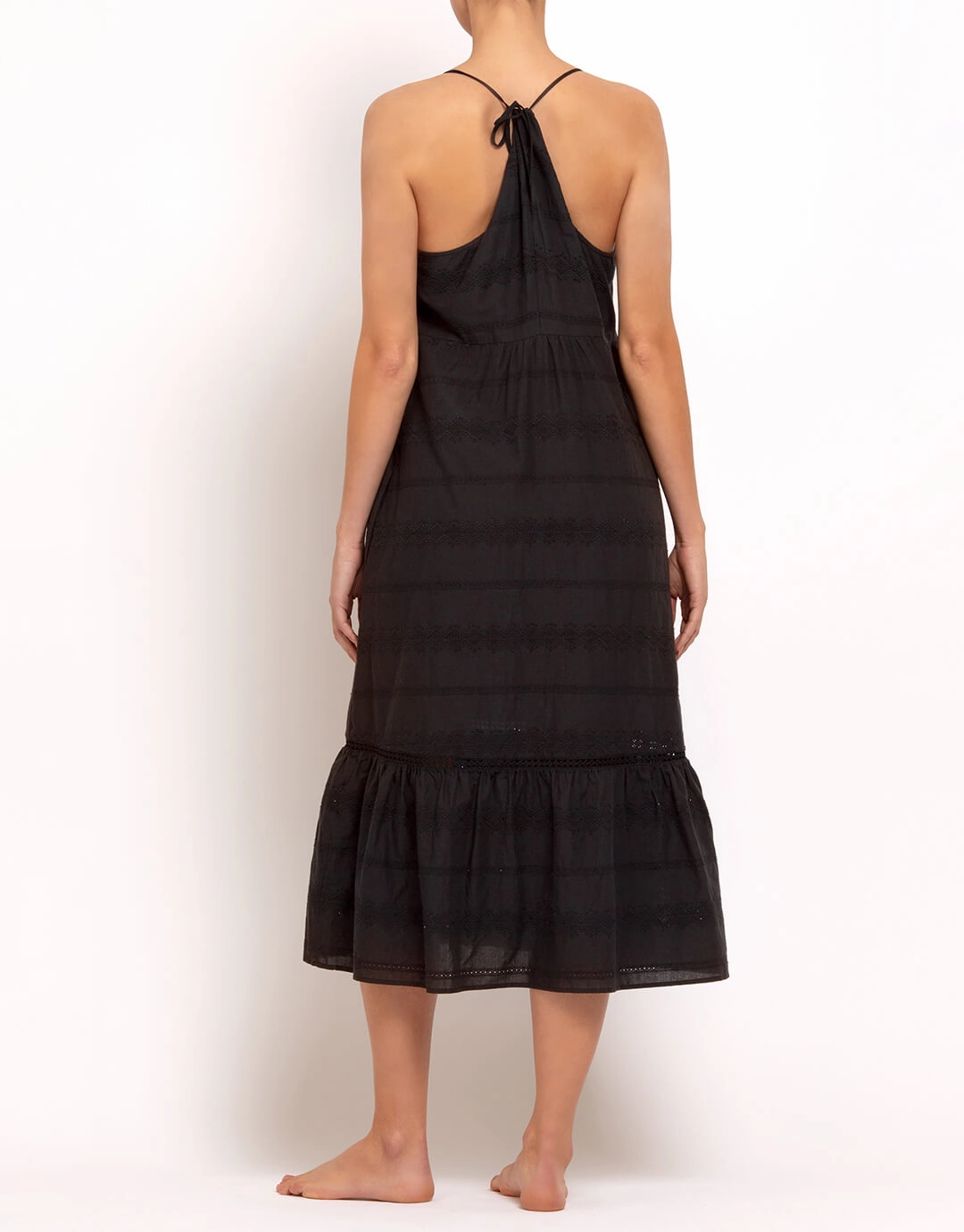 Amalfi Scoop Neck Dress - Black