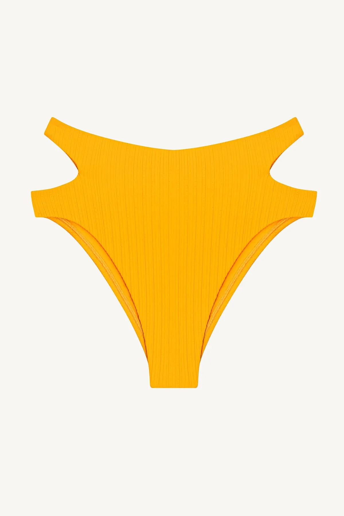Amara High Waist Bottom - Sunflower Pucker Rib