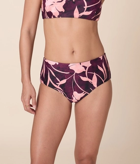 Andie X Lands End Tugless High Waist Bikini Bottom - Eco Nylon - Abstract Floral