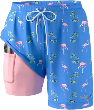 Angel season Men's 7" Quick Dry Swim Trunks with Compression Liner 2025 New Beach Board Shorts Bathing Suit with Pockets
