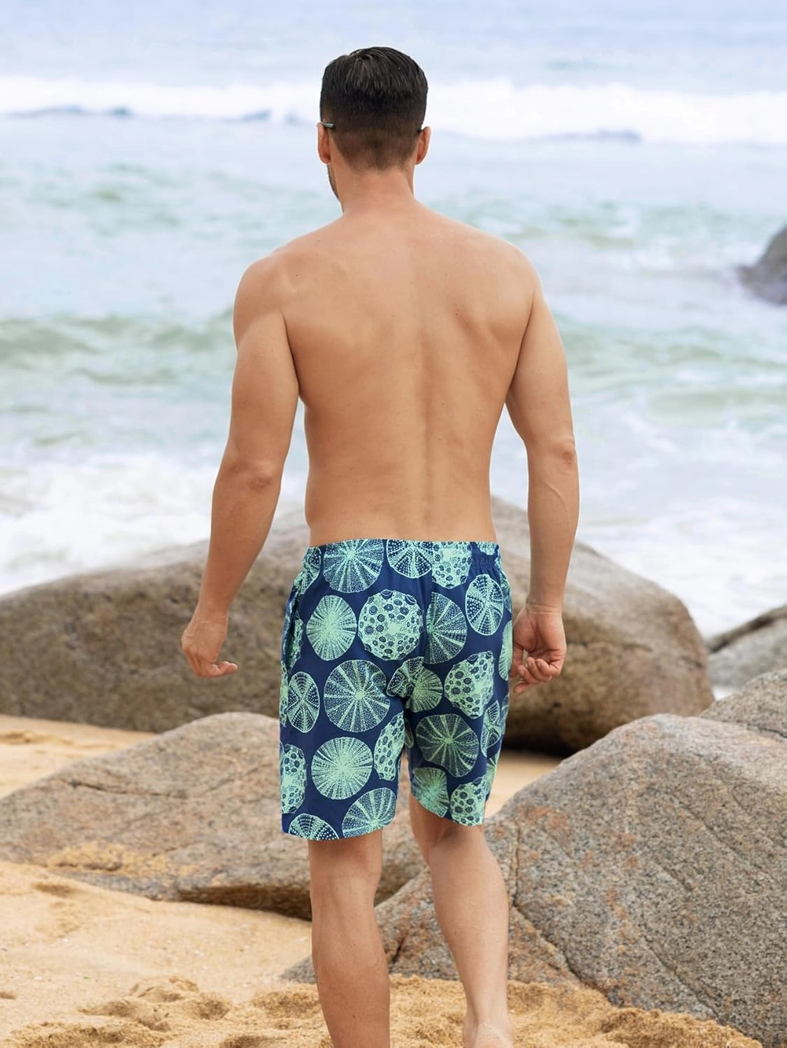 Angel season Men's 7" Quick Dry Swim Trunks with Compression Liner 2025 New Beach Board Shorts Bathing Suit with Pockets