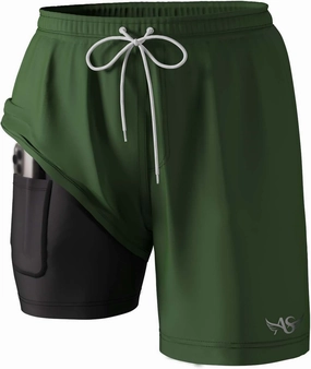 Angel season Men's 7" Quick Dry Swim Trunks with Compression Liner 2025 New Beach Board Shorts Bathing Suit with Pockets