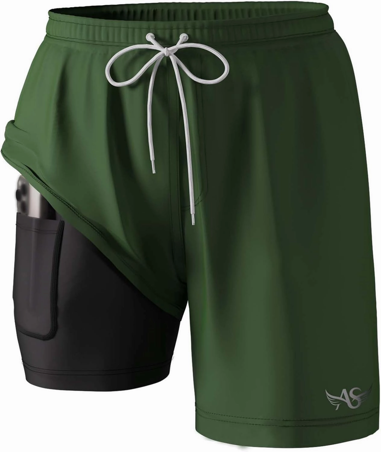 Angel season Men's 7" Quick Dry Swim Trunks with Compression Liner 2025 New Beach Board Shorts Bathing Suit with Pockets