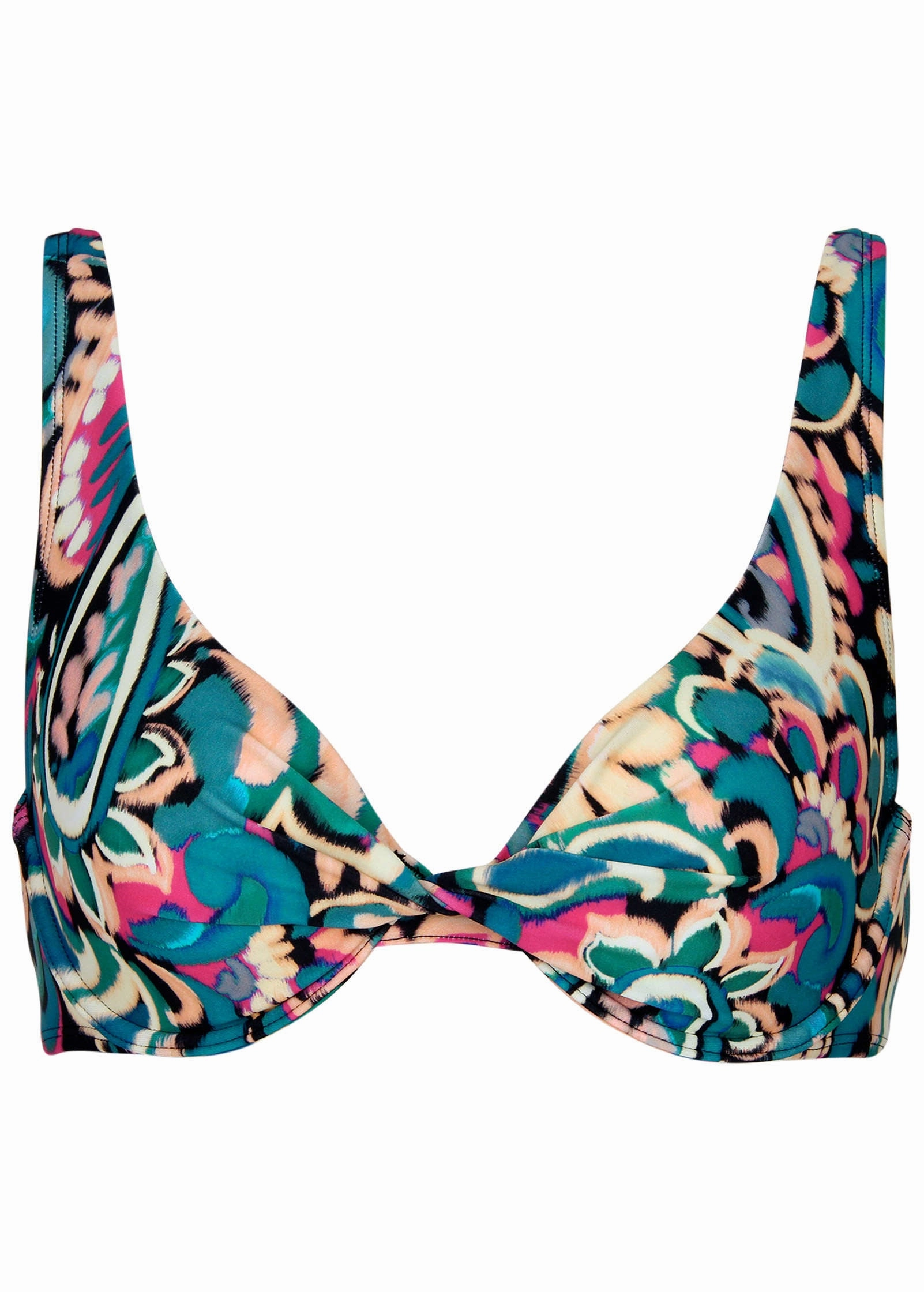 Antigua Twist Underwire Top - Fuzzy Paisley