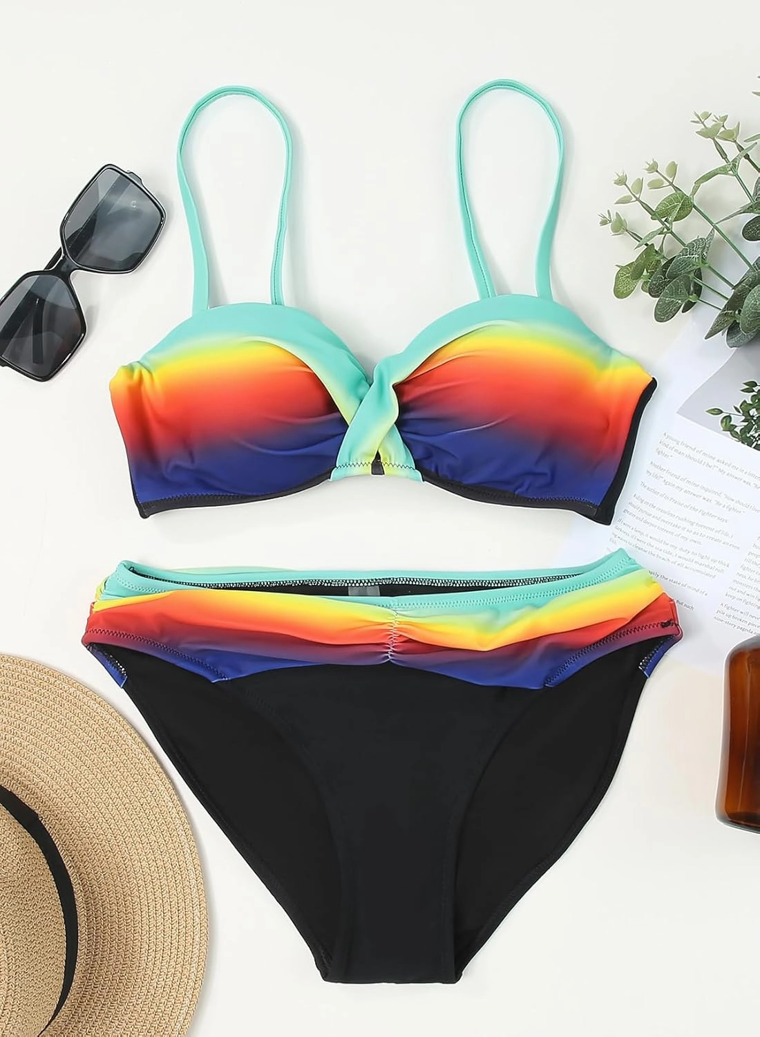 Astylish Women Push Up Two Piece Bikini Swimsuits Padded Swimwear Bathing Suit