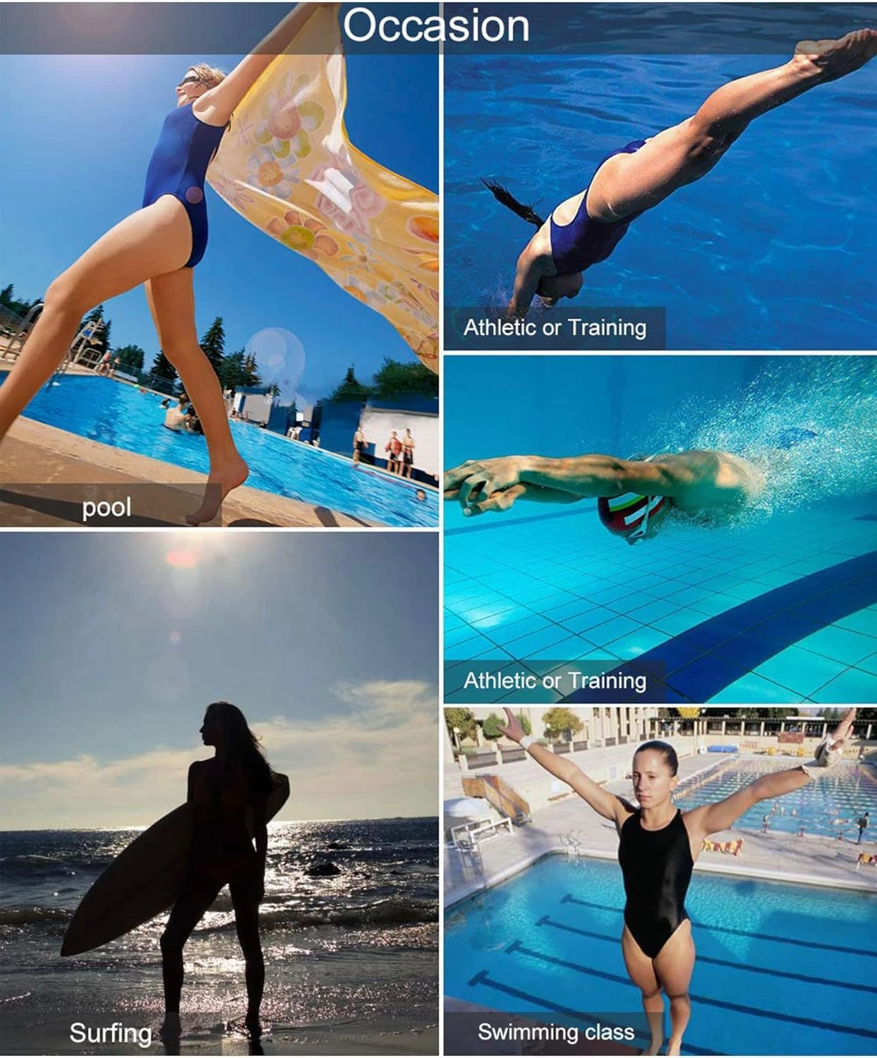 Athletic One Piece Swimsuits for Women Tummy Control Bathing Suits or Teen Girls Swimwear