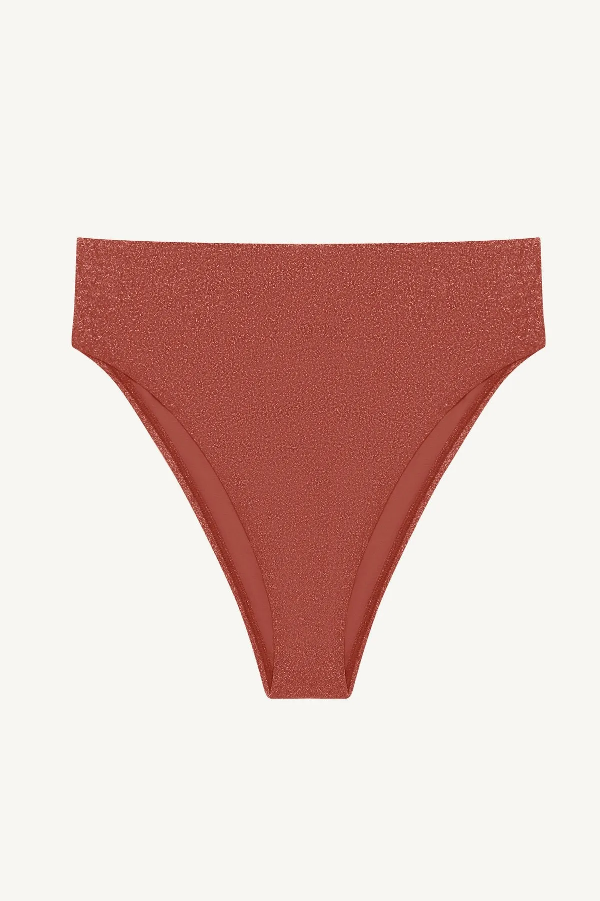 Barcelona High Waist Bottom - Pink Metallic