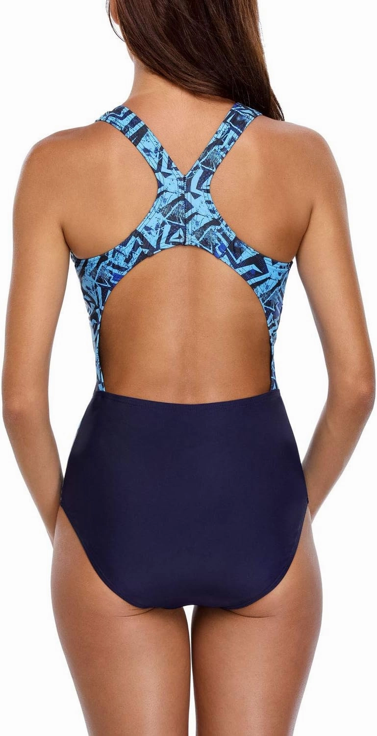 beautyin Women's One Piece Athletic Racerback Swimsuit Slimming Bathing Suit
