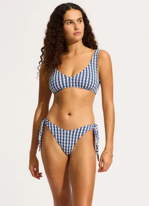 Bella Tie Side High Cut Rio Bikini Bottom - Ultramarine