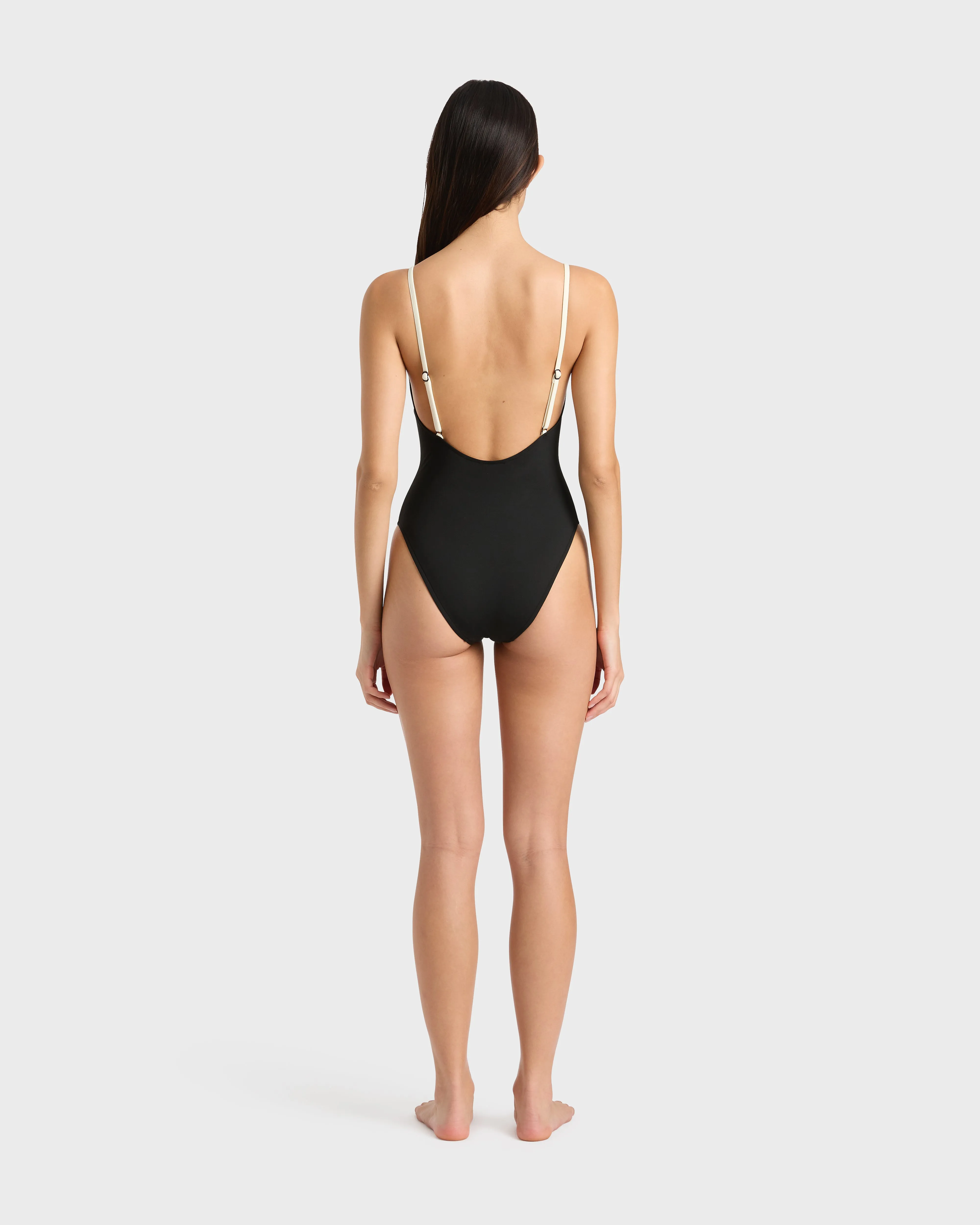 Bernadette One Piece - Black & Porcelain (Embodee )