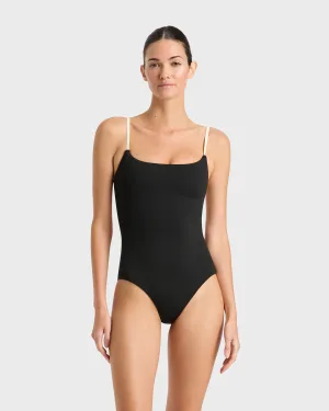 Bianca One Piece - Black & Porcelain (Embodee)