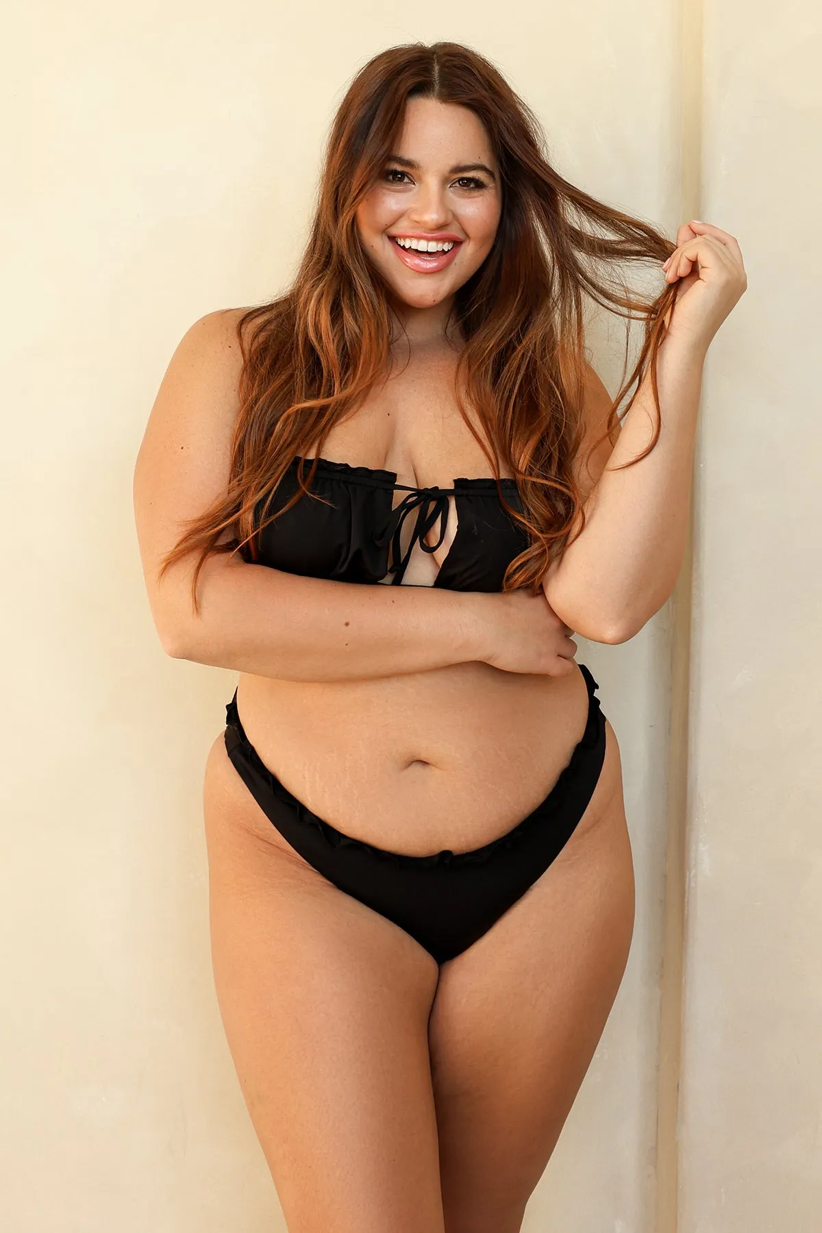 Black Bandeau Cheeky Set