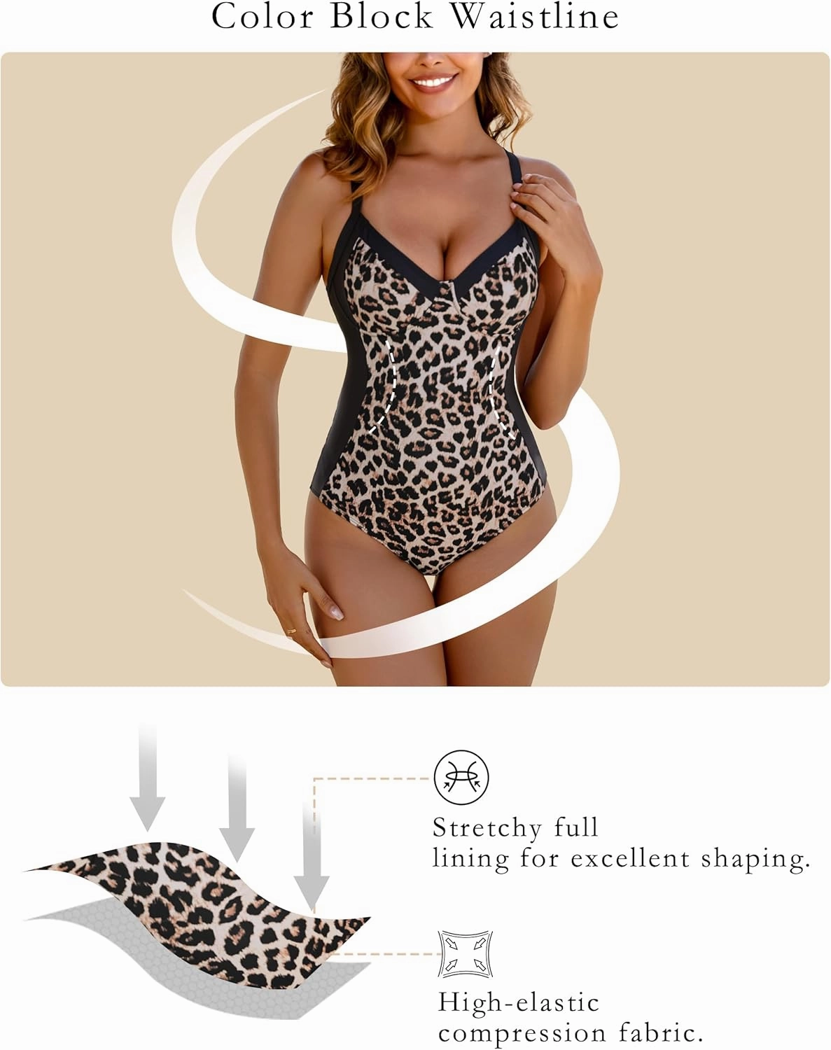 Blooming Jelly Women's One Piece Swimsuit Tummy Control Bathing Suit Slimming Color Block Swim Suits 2025
