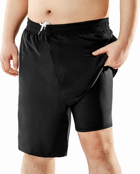 BRISIRA Big and Tall Mens Swim Trunks with Compression Liner Swimsuit Bathing Suit Swim Shorts Board Shorts Quick Dry 1X-6X