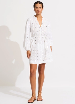 Broderie Cover Up - White