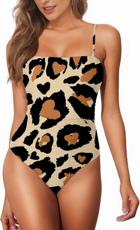 Buauty Women's One Piece Swimsuits Tummy Control Bathing Suits for Women Square Neck Backless Ruched Push Up Swimwear