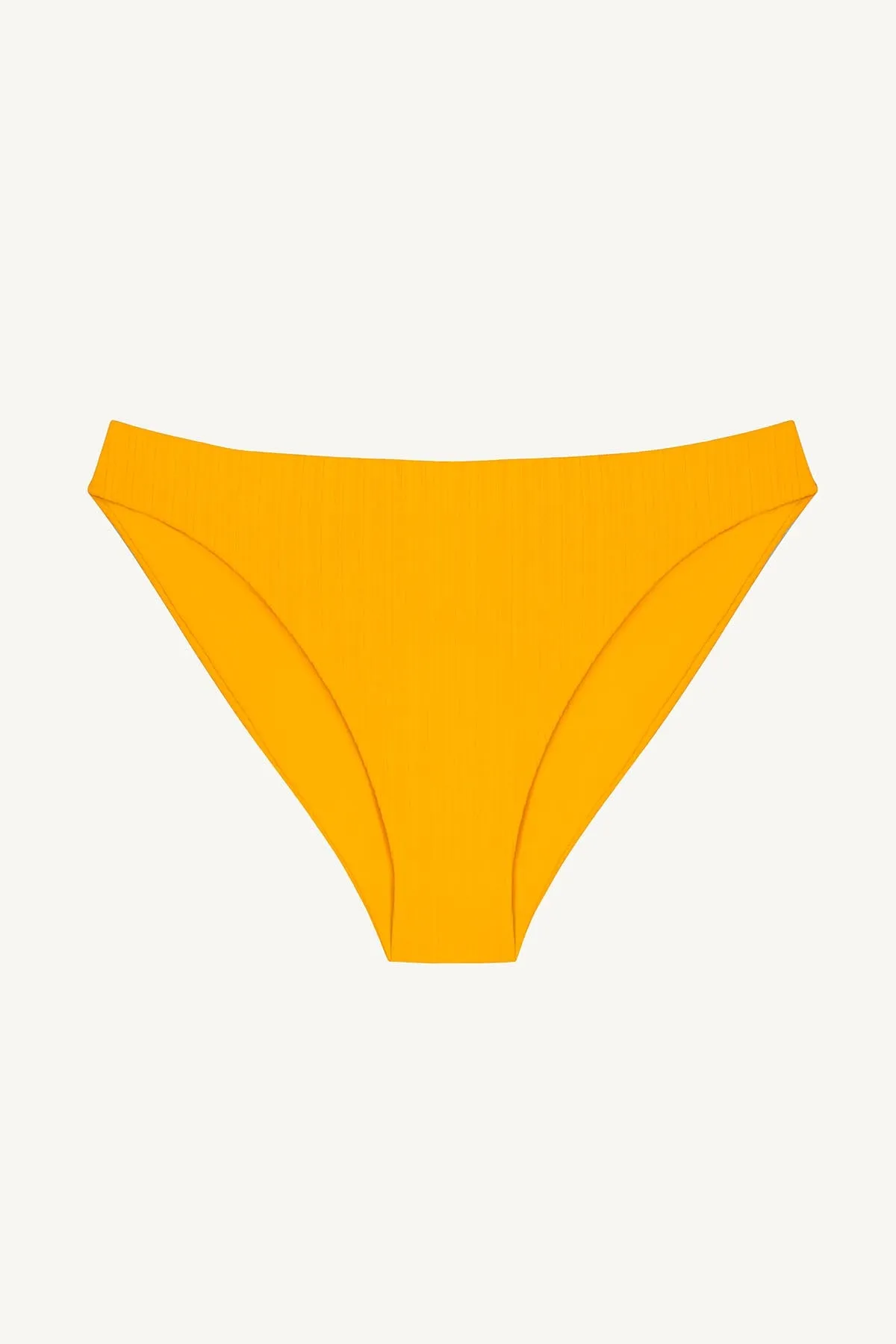 Cali High Leg Full Bottom - Sunflower Pucker Rib
