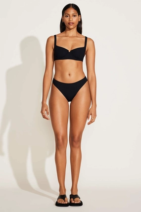 Cali High Leg Full Bottom - Black EcoRib