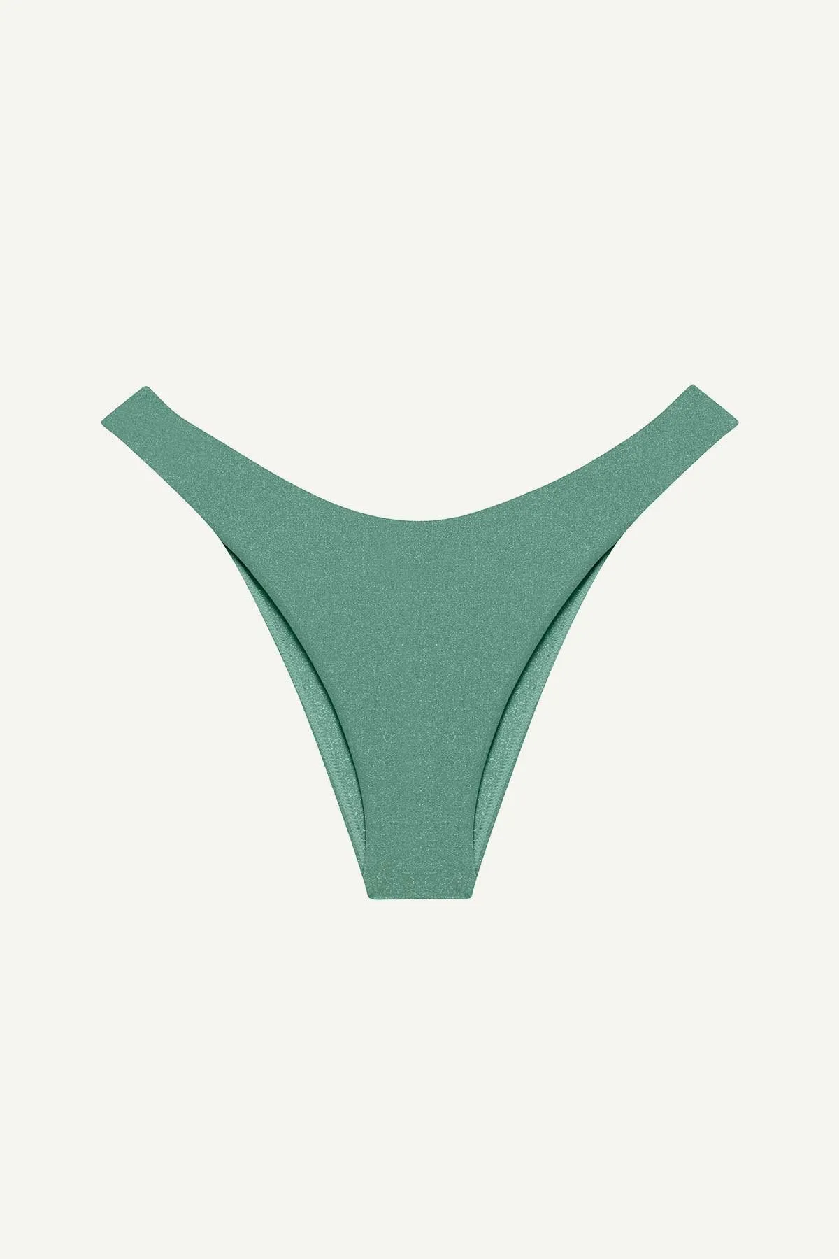 California High Leg Bottom - Aqua Metallic