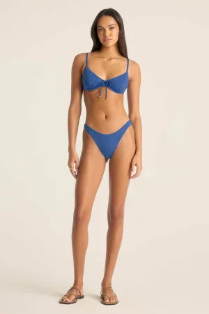 California High Leg Bottom - Chambray EcoRib