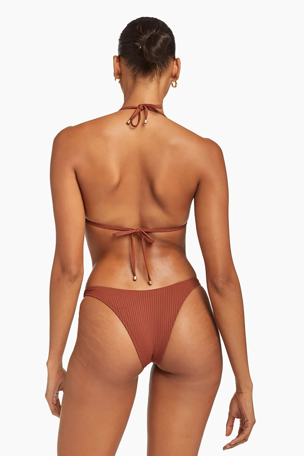 California High Leg Bottom - Copper Brown EcoRib