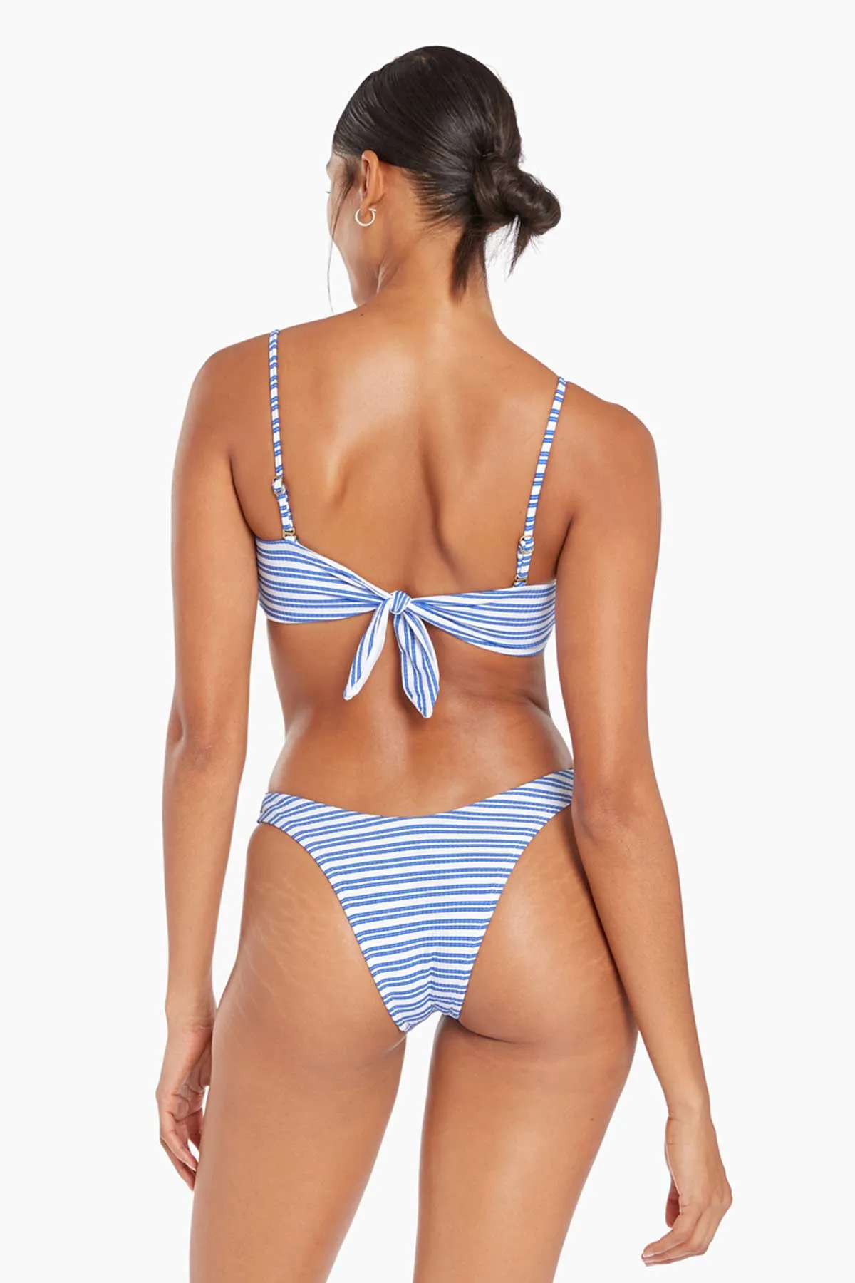 California High Leg Bottom - Sardinia Stripe