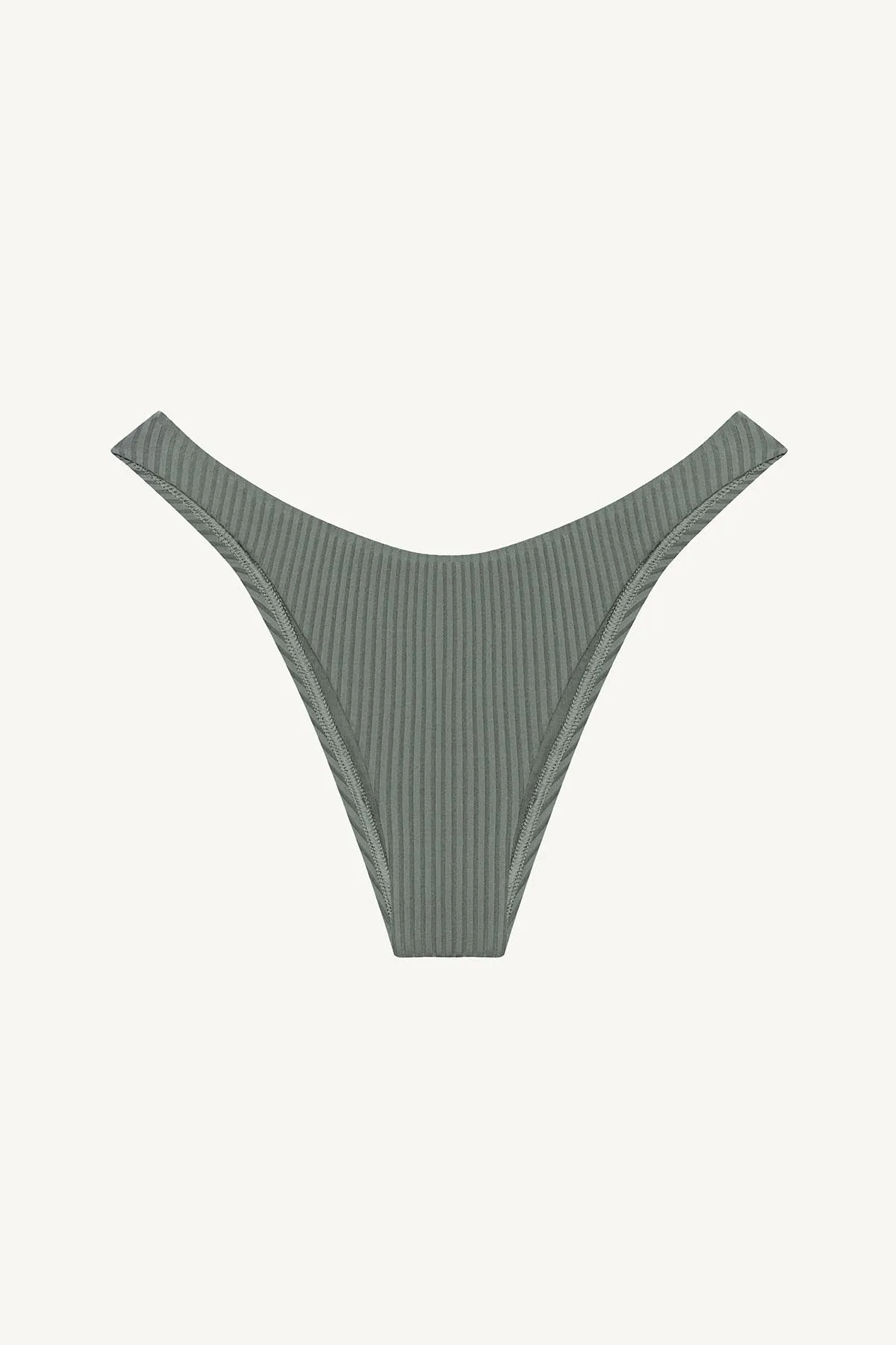 California High Leg Bottom - Sea Green EcoRib