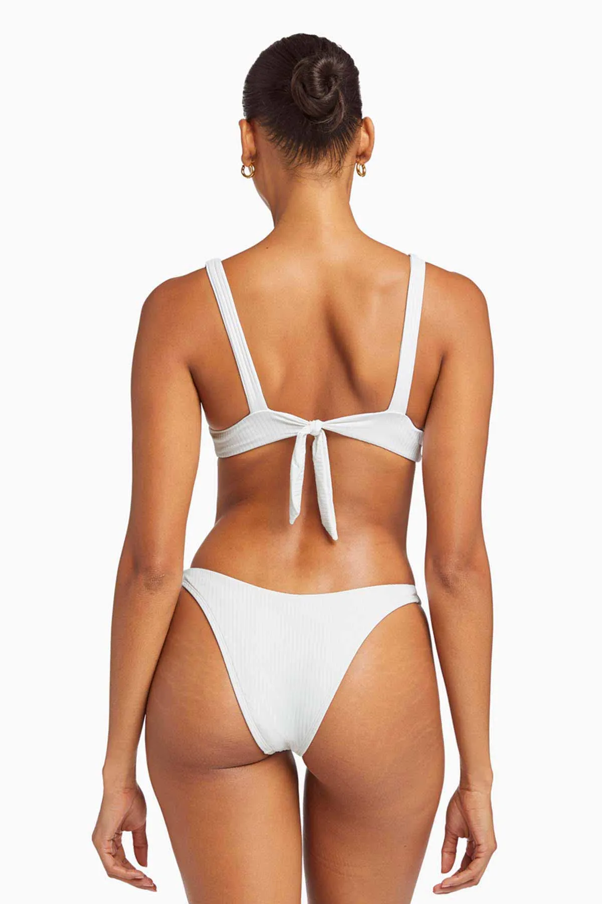 California High Leg Bottom - White EcoRib