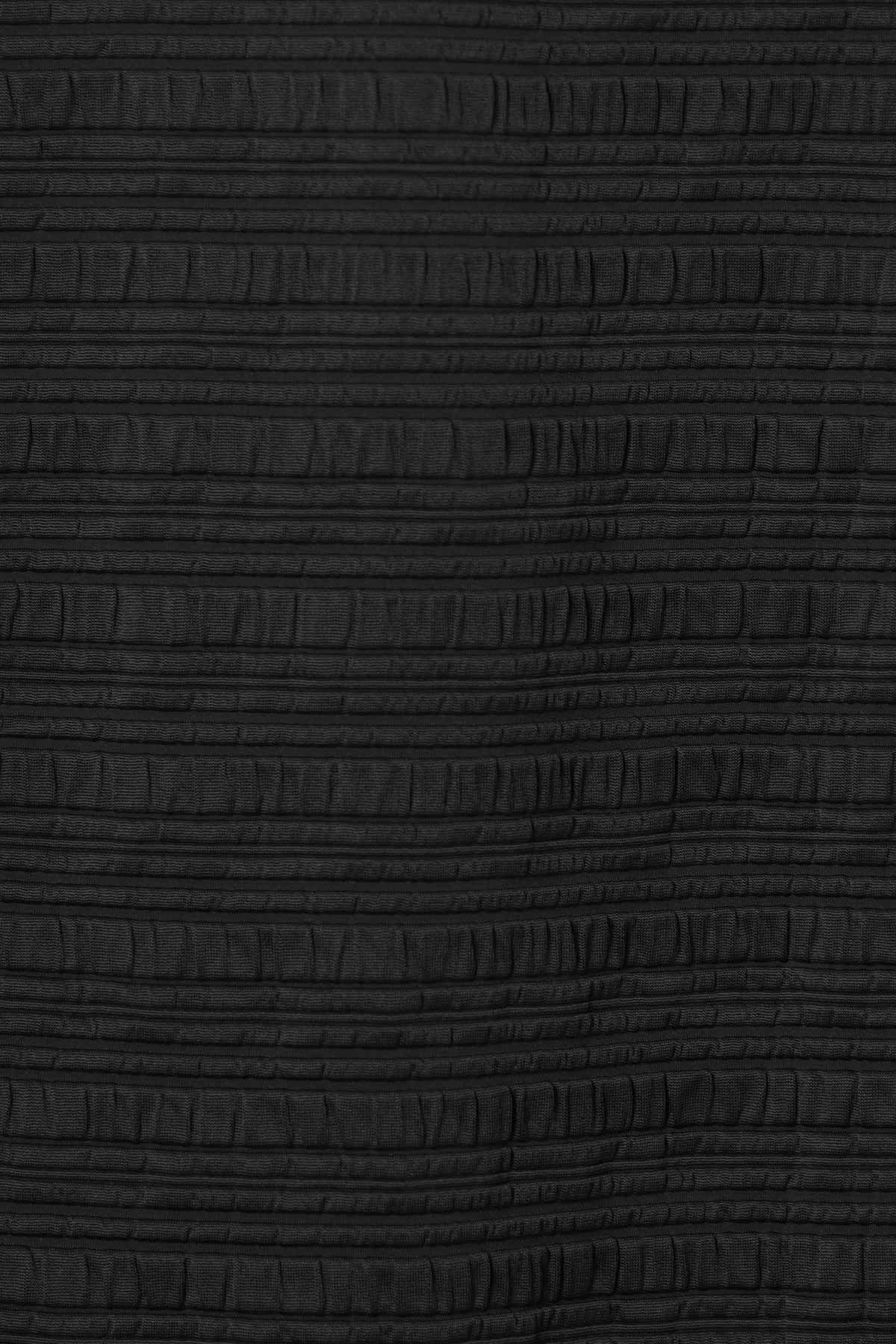 California High Leg Bottom - Black Seersucker Stripe
