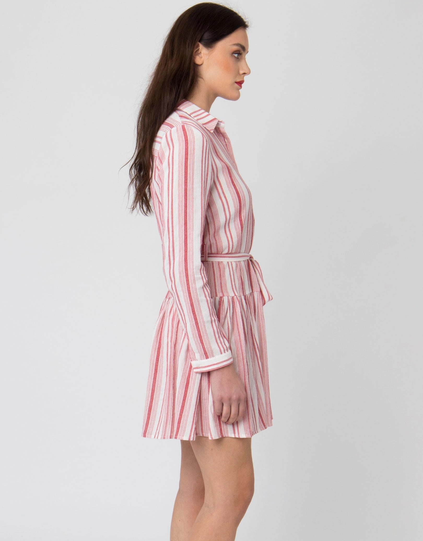 Calla Dress - White/Red