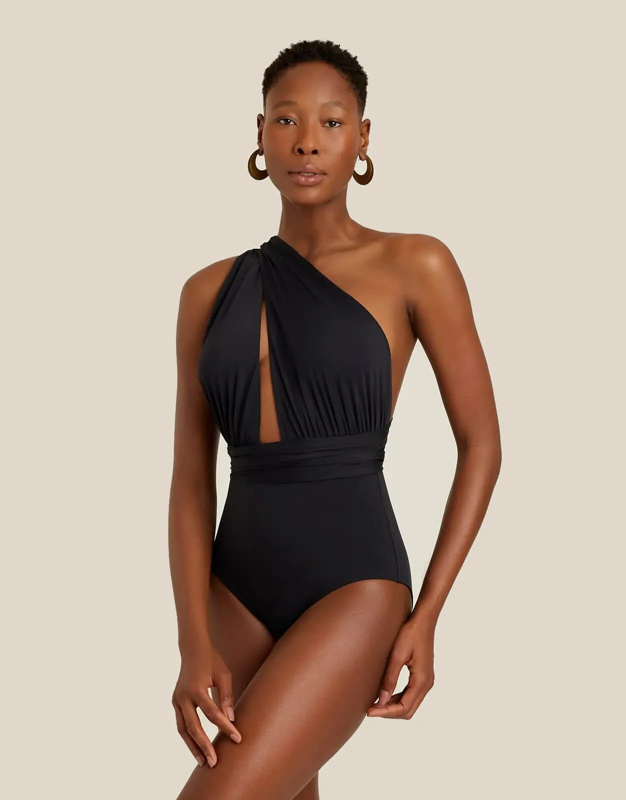 Chic Multi Way One Piece Swimsuit Black