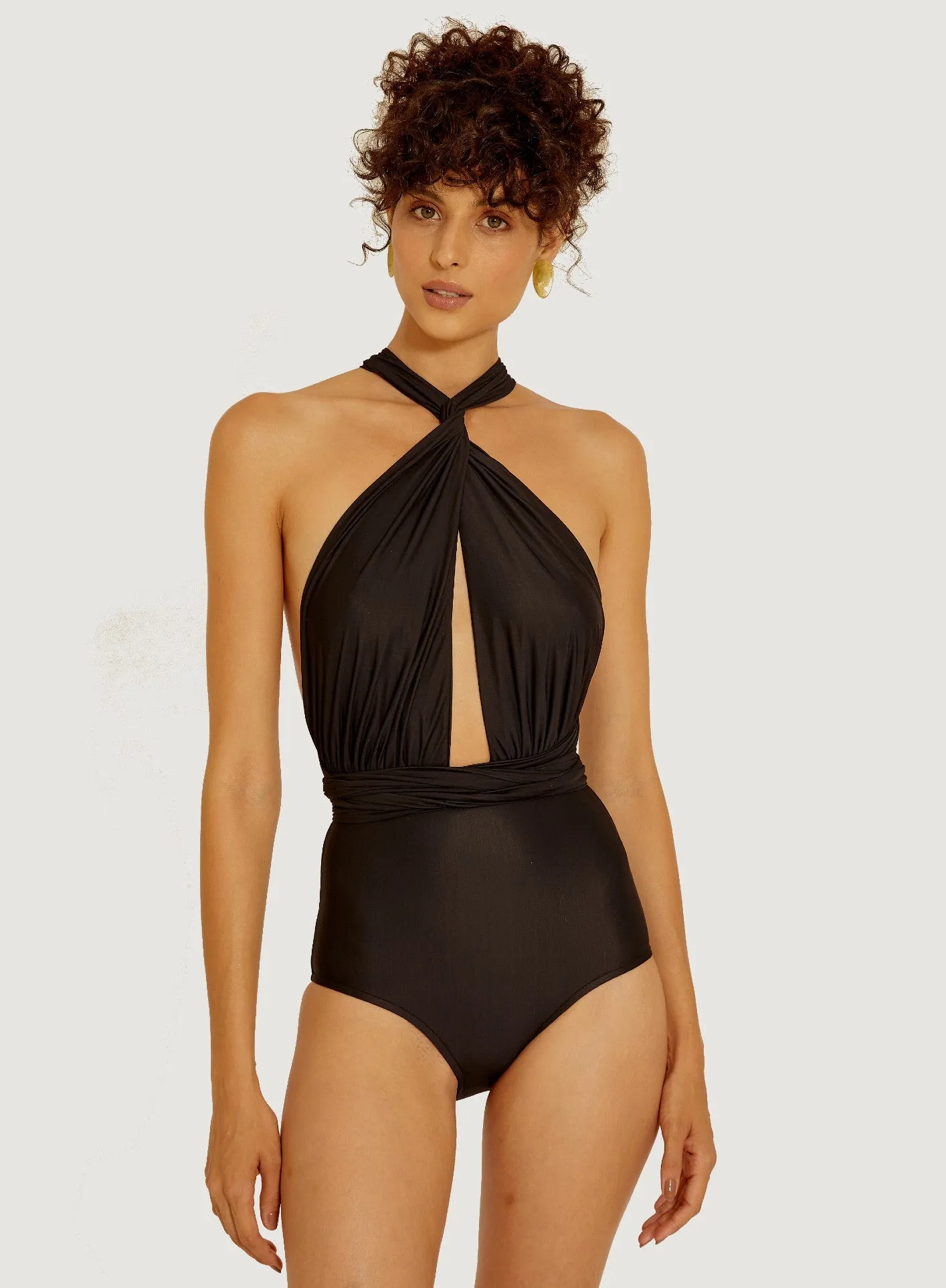 Chic Multi Way One Piece Swimsuit Black