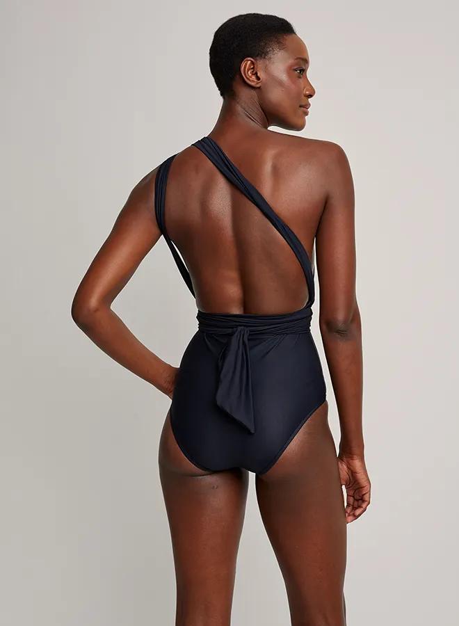 Chic Multi Way One Piece Swimsuit Black