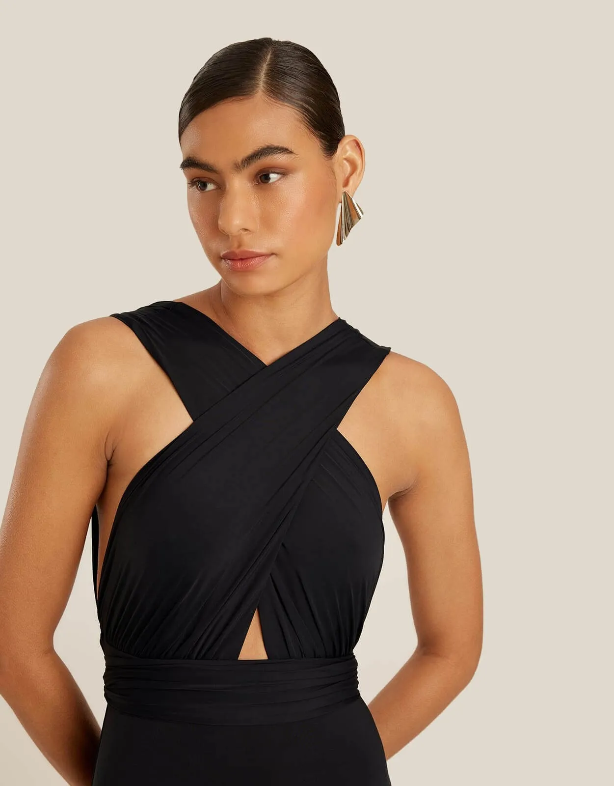 Chic Multi Way One Piece Swimsuit Black