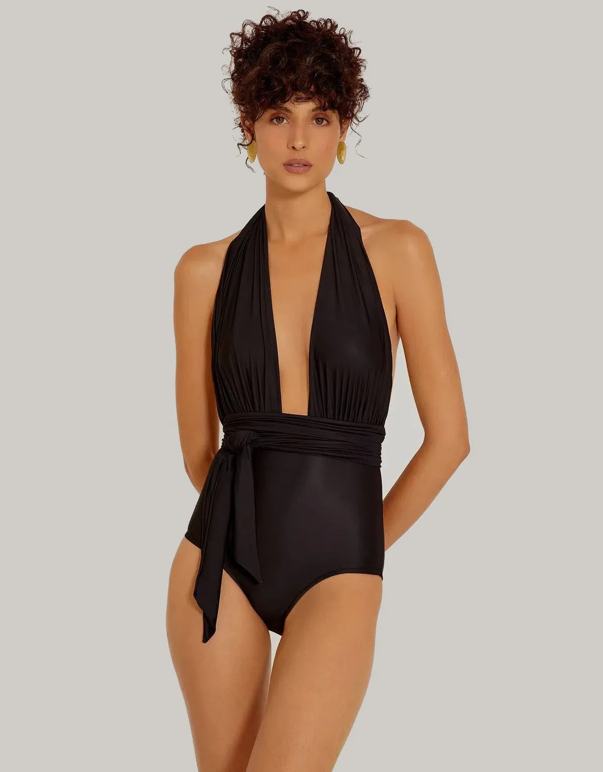 Chic Multi Way One Piece Swimsuit Black