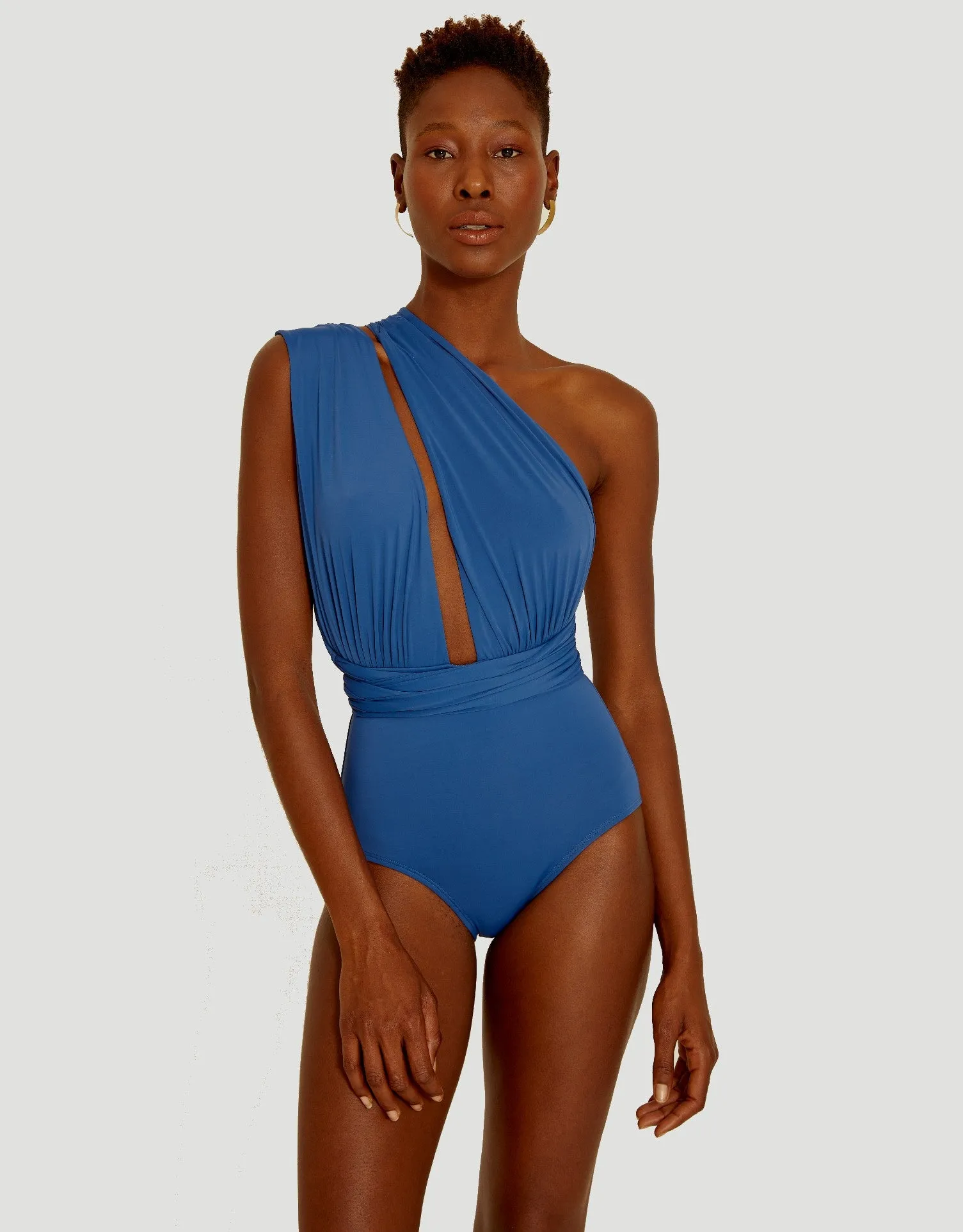 Chic Multi Way One Piece Swimsuit Cobalt Blue