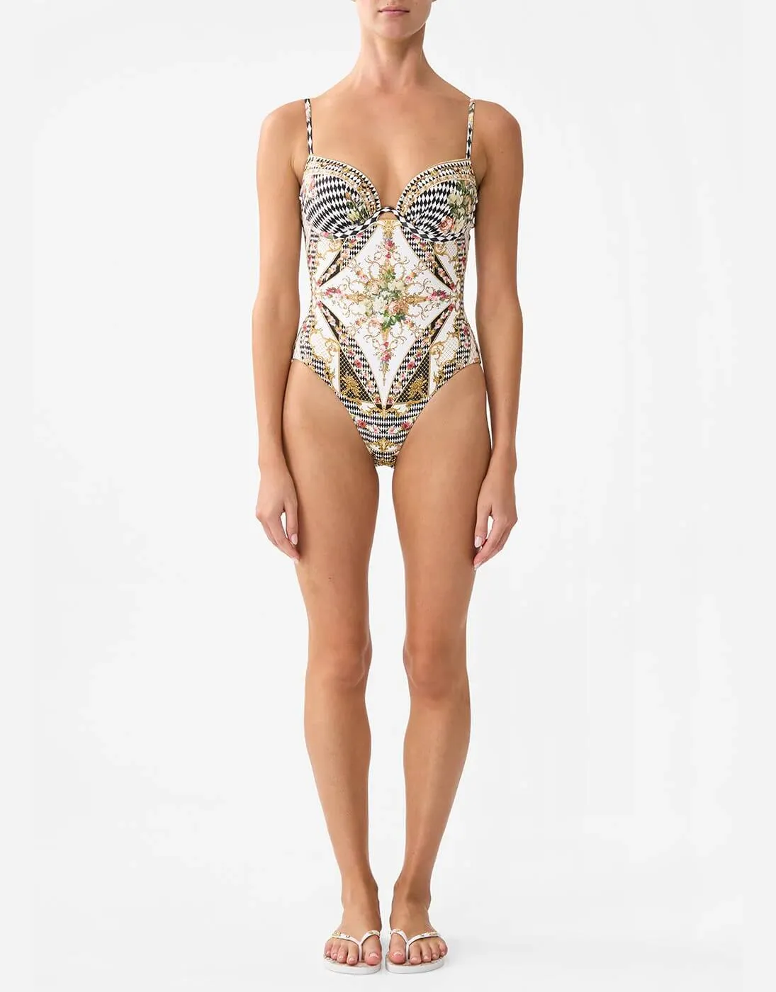 Continuous Wire Moulded Bra One Piece, Rococo Glow - D Cup