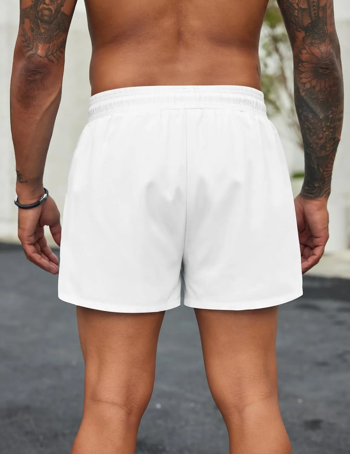 COOFANDY Men's Swim Trunks Bathing Suit with Compression Liner Pockets Quick Dry Swimsuit Beach Board Swim Short Swimwear