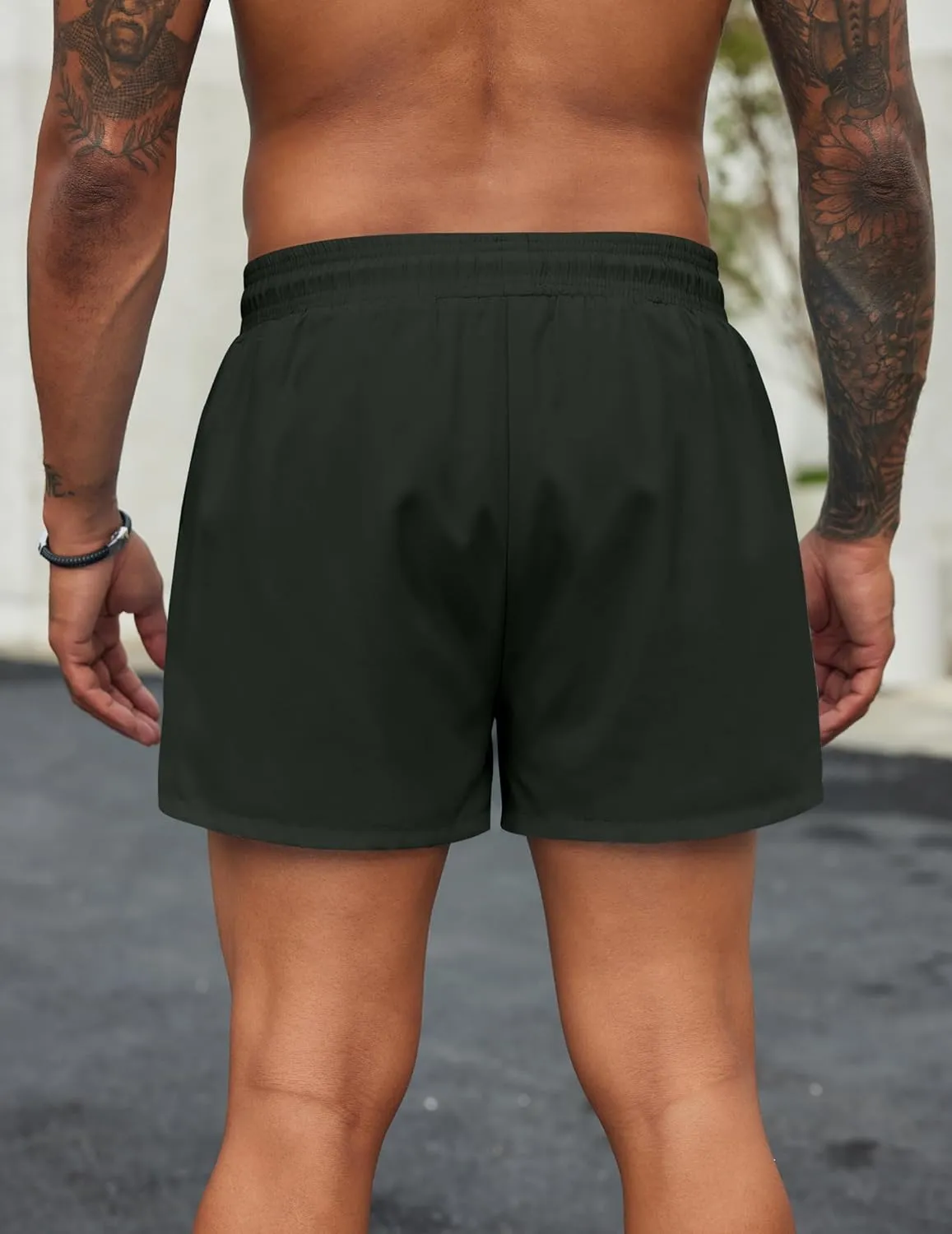 COOFANDY Men's Swim Trunks Bathing Suit with Compression Liner Pockets Quick Dry Swimsuit Beach Board Swim Short Swimwear