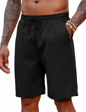 COOFANDY Men's Hawaiian Beach Shorts Elastic Waist Drawstring Lightweight Summer Casual Shorts with Pocket