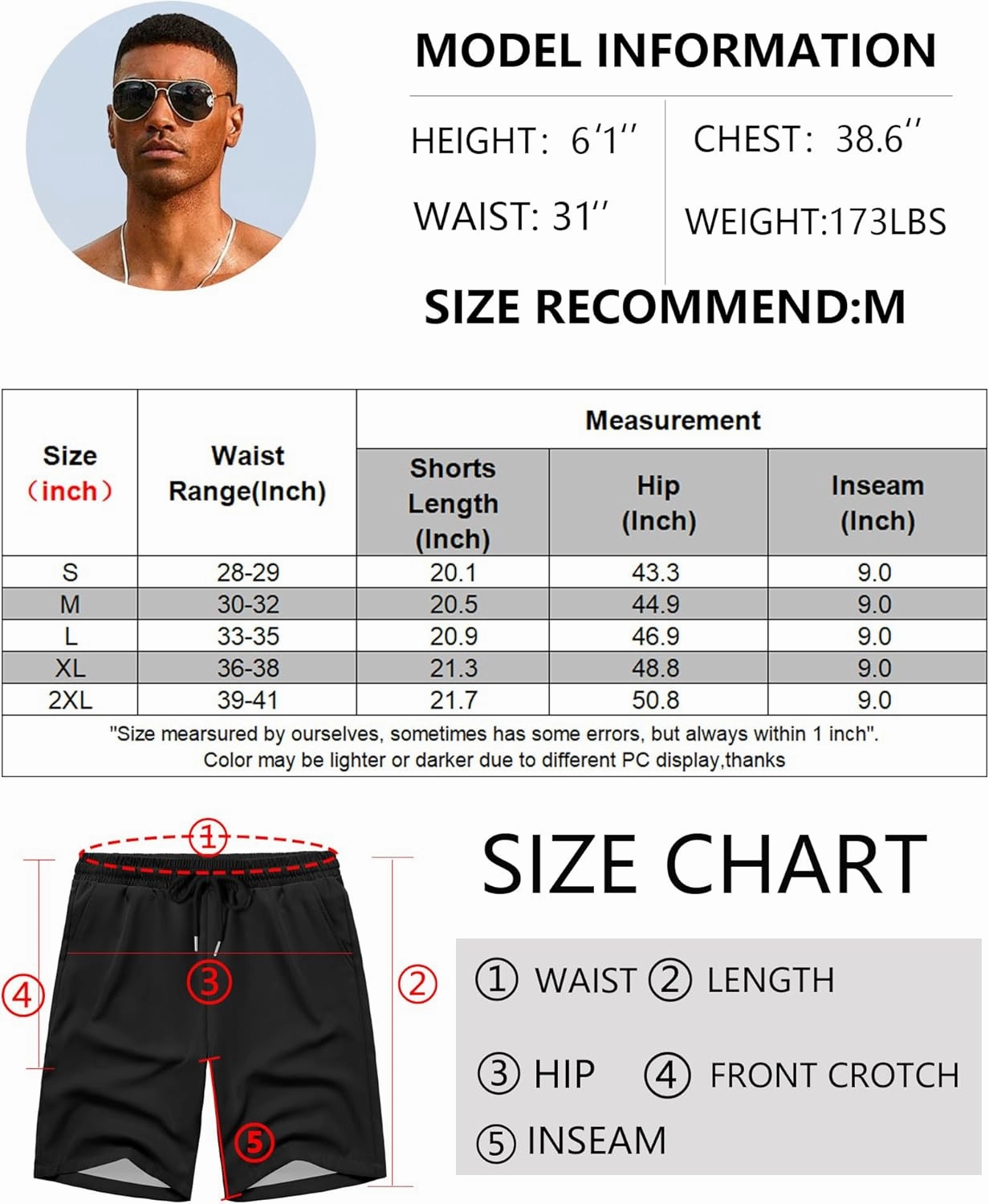 COOFANDY Men's Hawaiian Beach Shorts Elastic Waist Drawstring Lightweight Summer Casual Shorts with Pocket