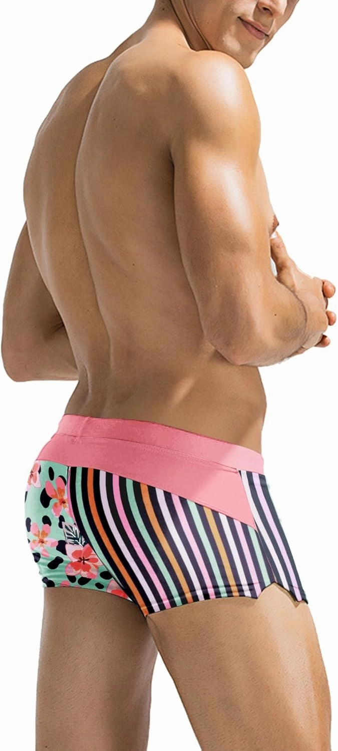 COOFANDY Mens Swim Trunks Swimwear Bathing Suit Swim Brief Square Leg Board Short S-3XL
