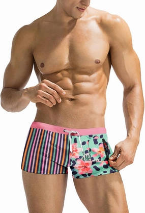COOFANDY Mens Swim Trunks Swimwear Bathing Suit Swim Brief Square Leg Board Short S-3XL
