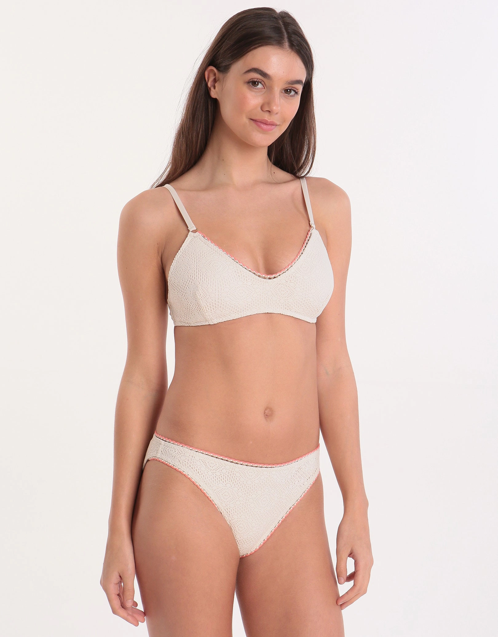 Couture Crochet Breeda Hipster Bikini Bottom -Ecru